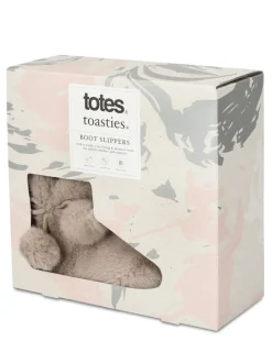 Totes Toasties Ladies Faux Fur Boot Slippers