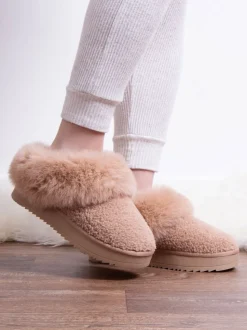 Totes Toasties Ladies Icon Textured Mules with Chunky Sole