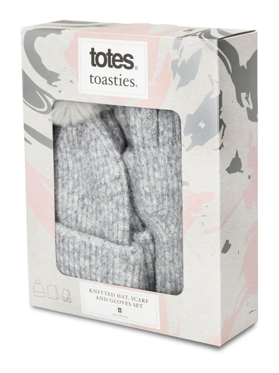 Totes Toasties Ladies Knitted Hat Scarf and Gloves Gift Set