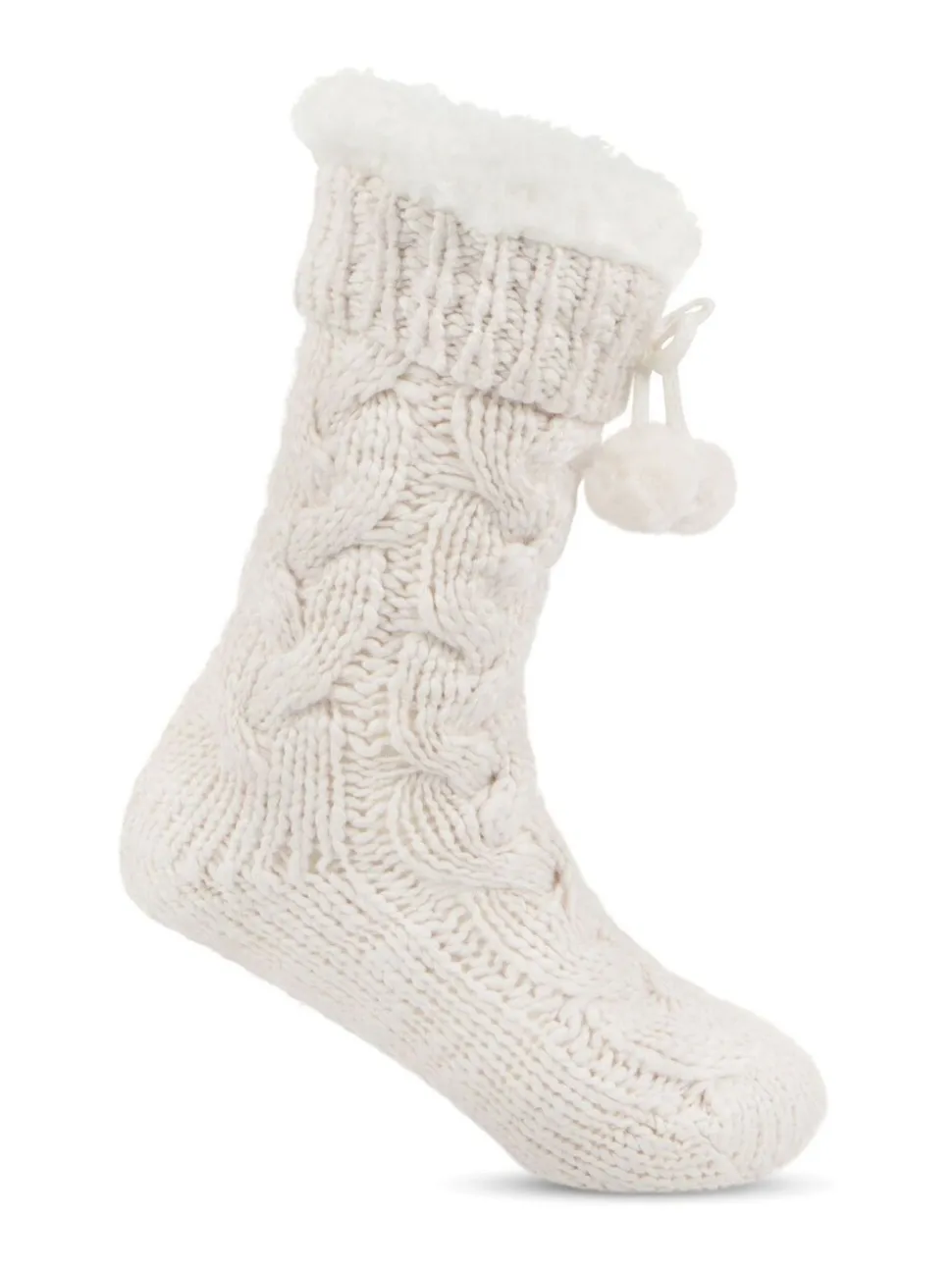 Totes Toasties Ladies Luxury Chunky Knit Slipper Socks