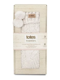 Totes Toasties Ladies Luxury Chunky Knit Slipper Socks