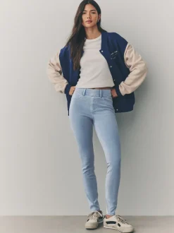 Vaalblauw - Legging van jersey-denim