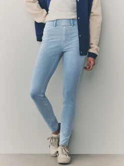 Vaalblauw - Legging van jersey-denim