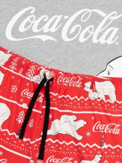 Vanilla Underground Coca Cola Logo Short Sleeve Long Leg Pyjamas Set