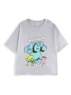 Vanilla Underground Disney Monsters Inc - Meerkleurige damespyjamaset met korte mouwen en lange pijpen van 100% katoen