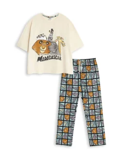 Vanilla Underground Madagascar Cotton Short Sleeve Long Leg Pyjamas Set