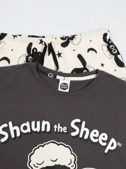 Vanilla Underground Shaun The Sheep Character Short Sleeve Long Leg Pyjamas Set