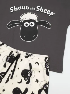 Vanilla Underground Shaun The Sheep Character Short Sleeve Long Leg Pyjamas Set