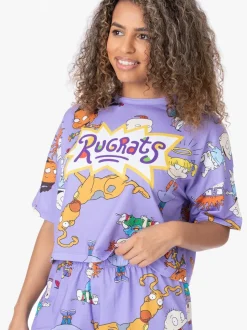Vanilla Underground shortpyjama met gelicentieerde Rugrats-print voor dames
