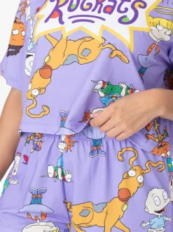 Vanilla Underground shortpyjama met gelicentieerde Rugrats-print voor dames