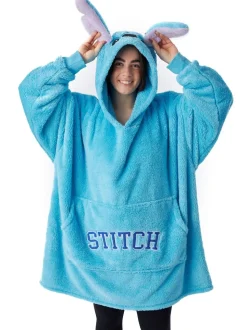 Vanilla Underground Womens Disney Lilo & Stitch Ears & Lettering Blanket Hoodie