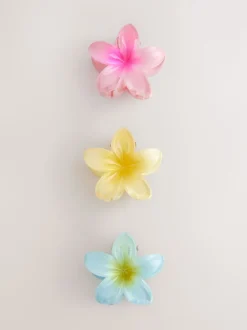 Veelkleurig - Mini bloemenhaarklemmetjes 3 verpakking