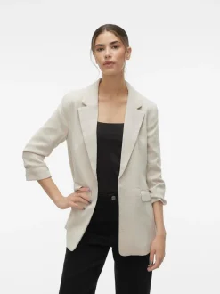VERO MODA Textured Ruched Sleeve Jacket