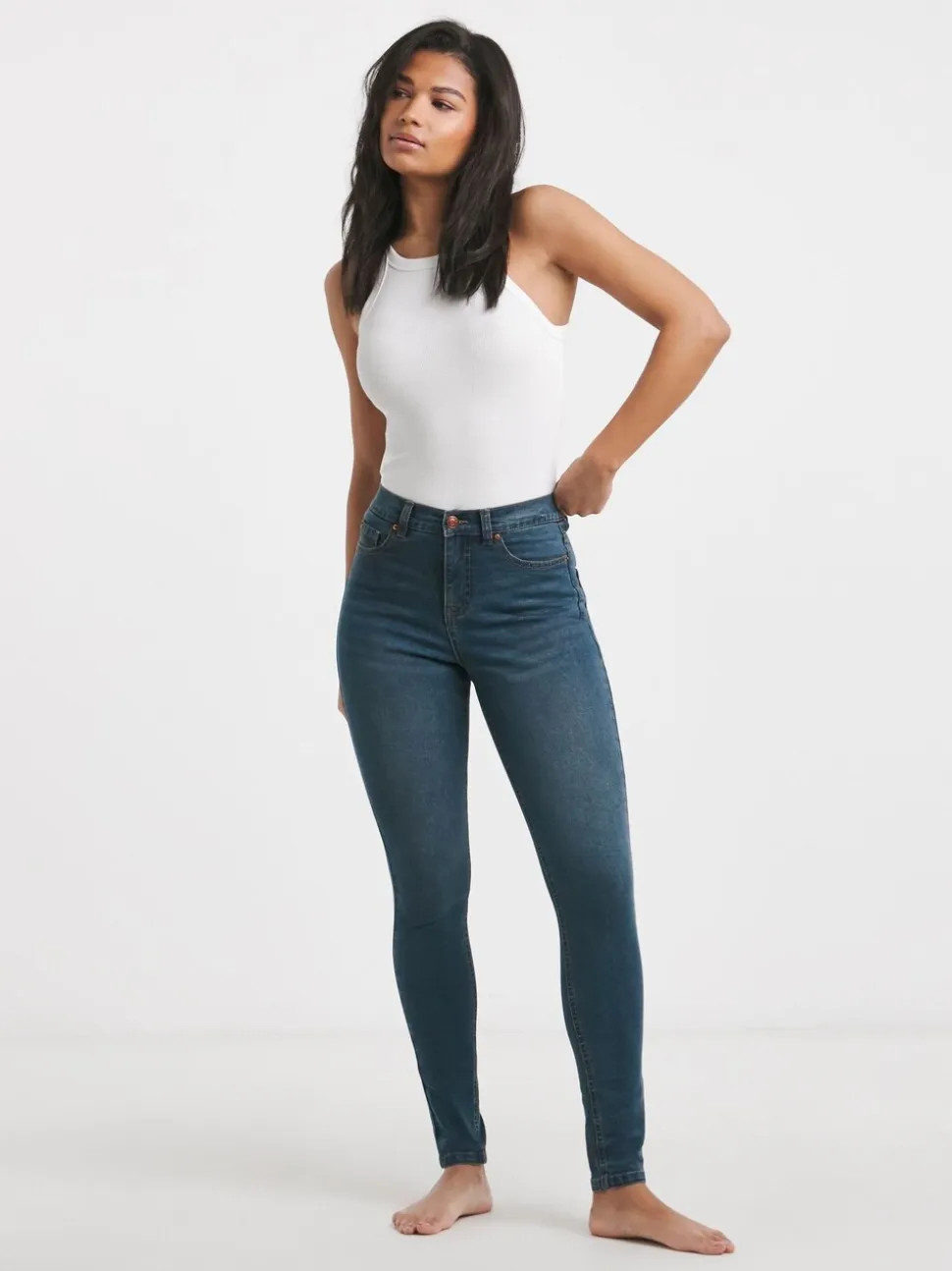 Vintage blauw - Simply Be - Skinny 24/7 jeans