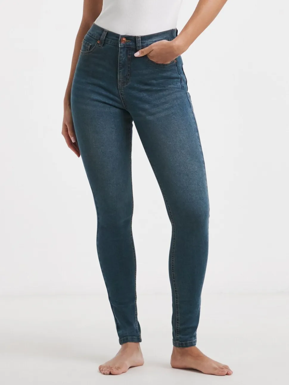 Vintage blauw - Simply Be - Skinny 24/7 jeans
