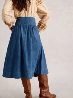 White Stuff Charlotte midirok van denim