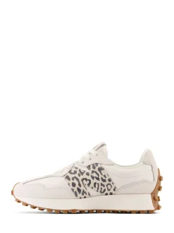 White/Leopard Print - New Balance 327 - Sneakers