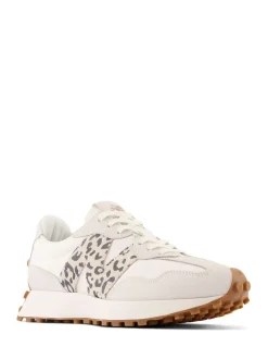 White/Leopard Print - New Balance 327 - Sneakers