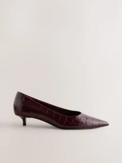 Wijn - Forever Comfort® Leather Point Toe Heels