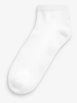 Wit - 4 paar sneakersokken met verdikte zool