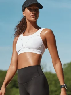 Wit - B-G Active Sports hoge impact Dry Tech beha zonder vulling