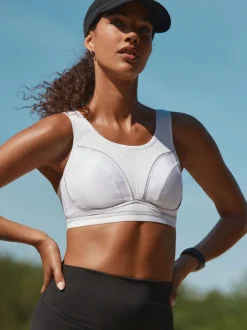 Wit - B-G Active Sports hoge impact Dry Tech beha zonder vulling