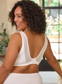 Wit - B-H beha met totale ondersteuning zonder beugel en ultiem comfort