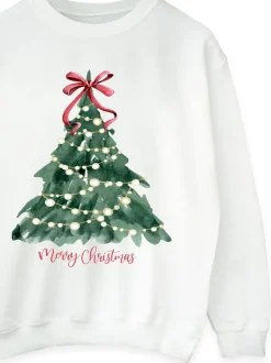 Wit - Brands In Christmas Tree Watercolour Sweatshirt