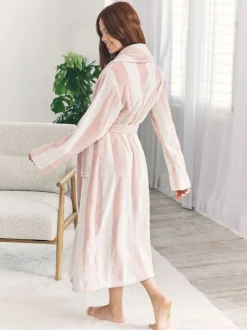 Wit - Chelsea Peers Fleece Stripe Dressing Gown