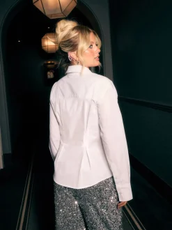 Wit - Cinched Waist Fitted Shirt