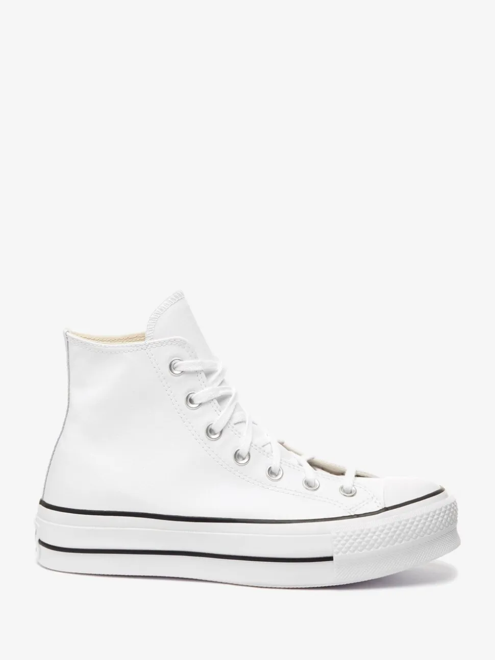Wit - Converse - Hoge leren Lift Chuck Taylor sneakers met plateauzool