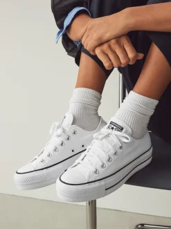 Wit - Converse - Lift Chuck Ox sneakers met plateauzool