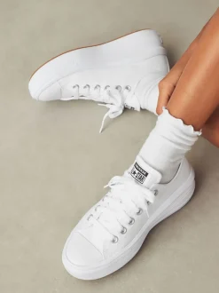 Wit - Converse All Star Move Chuck Ox sneakers met plateauzool