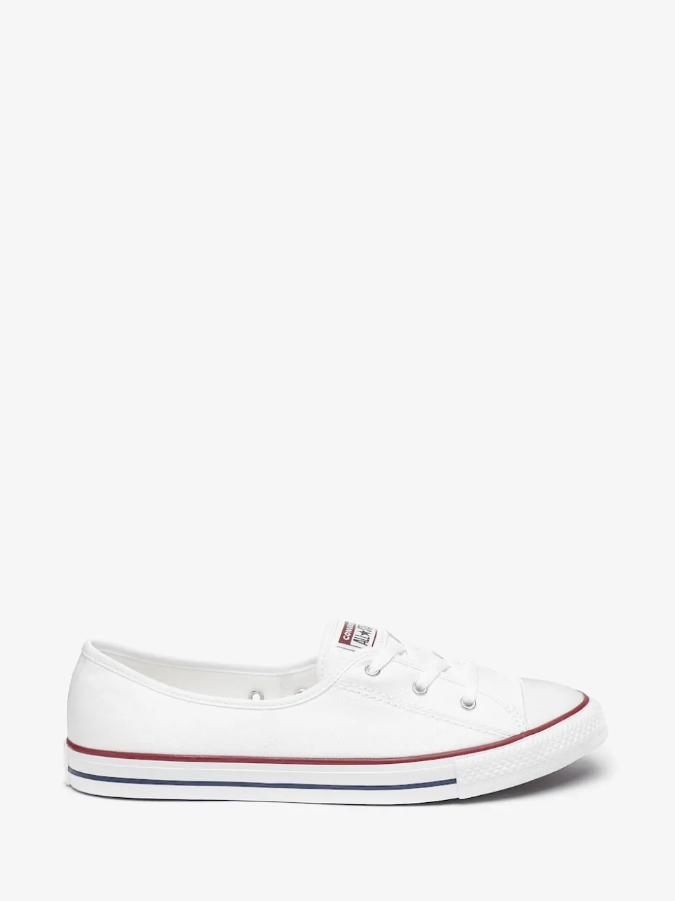 Wit - Converse balletsneakers met veters