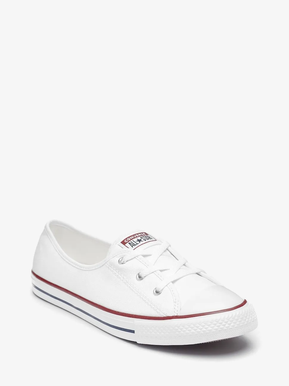 Wit - Converse balletsneakers met veters
