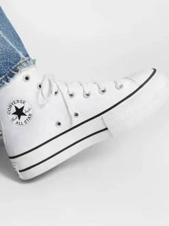 Wit - Converse Lift - Bleke hoge sneakers met plateauzool