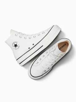 Wit - Converse Lift - Bleke hoge sneakers met plateauzool