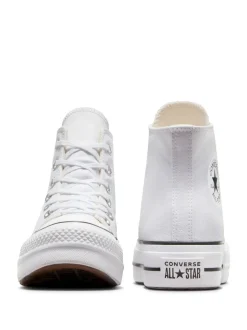 Wit - Converse Lift - Bleke hoge sneakers met plateauzool