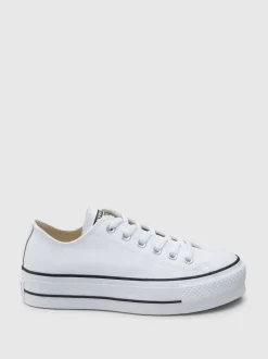 Wit - Converse Platform Lift Chuck Ox sneakers van leer