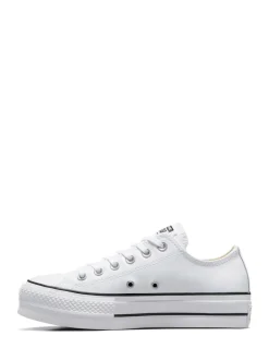 Wit - Converse Platform Lift Chuck Ox sneakers van leer