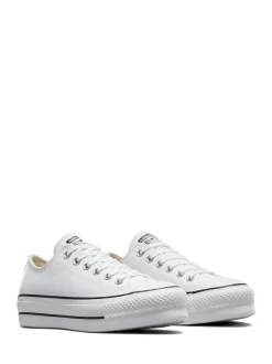 Wit - Converse Platform Lift Chuck Ox sneakers van leer