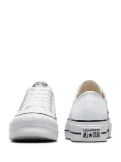 Wit - Converse Platform Lift Chuck Ox sneakers van leer