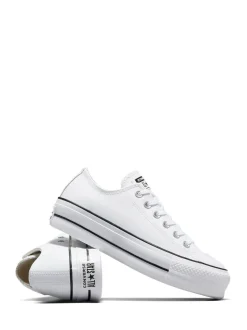 Wit - Converse Platform Lift Chuck Ox sneakers van leer