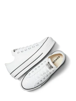 Wit - Converse Platform Lift Chuck Ox sneakers van leer