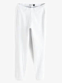 Wit - Cropped denim jersey legging