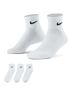 Wit - Enkel - Nike Everyday set van 3 paar verzachte sokken met boord