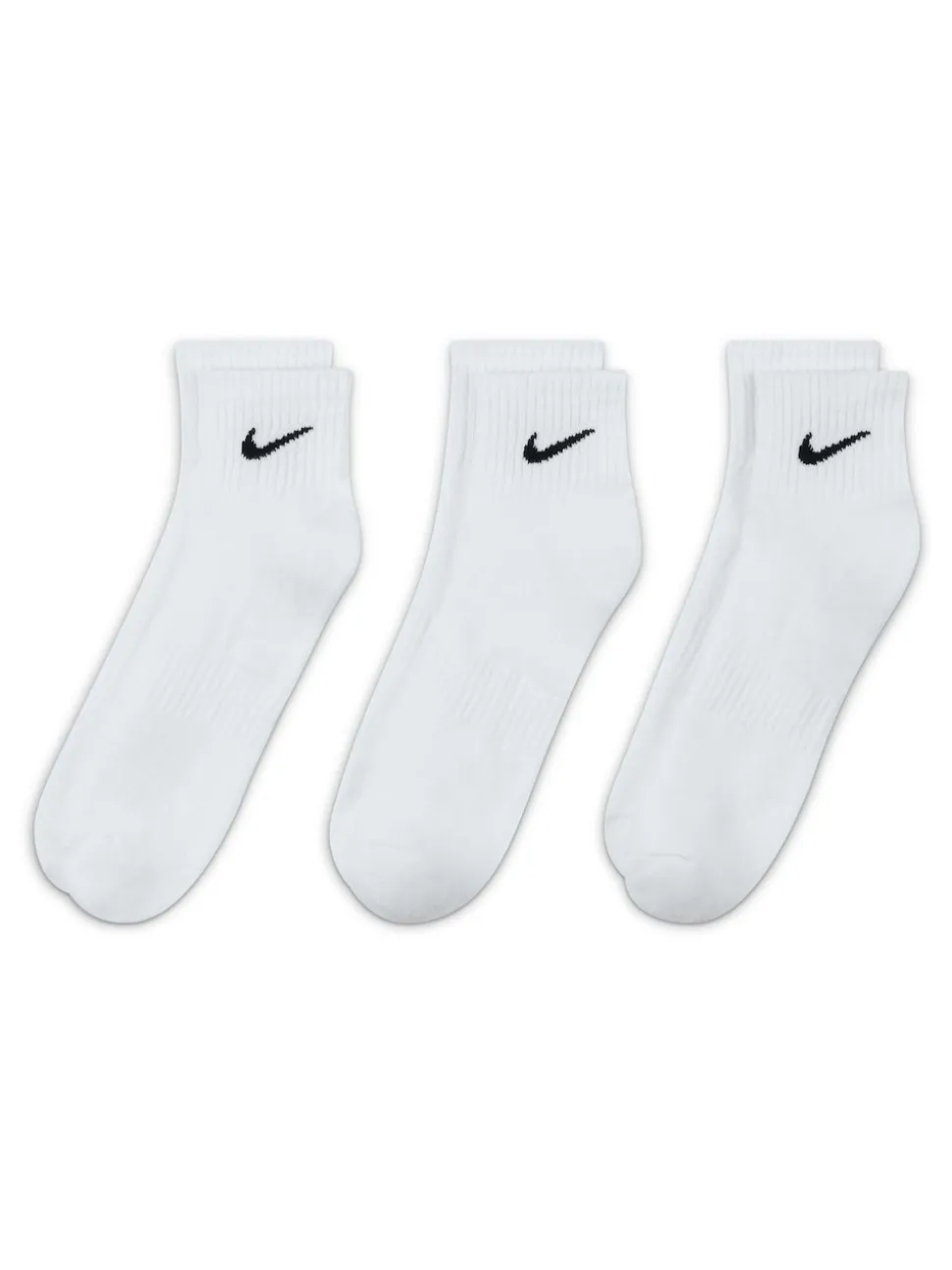 Wit - Enkel - Nike Everyday set van 3 paar verzachte sokken met boord