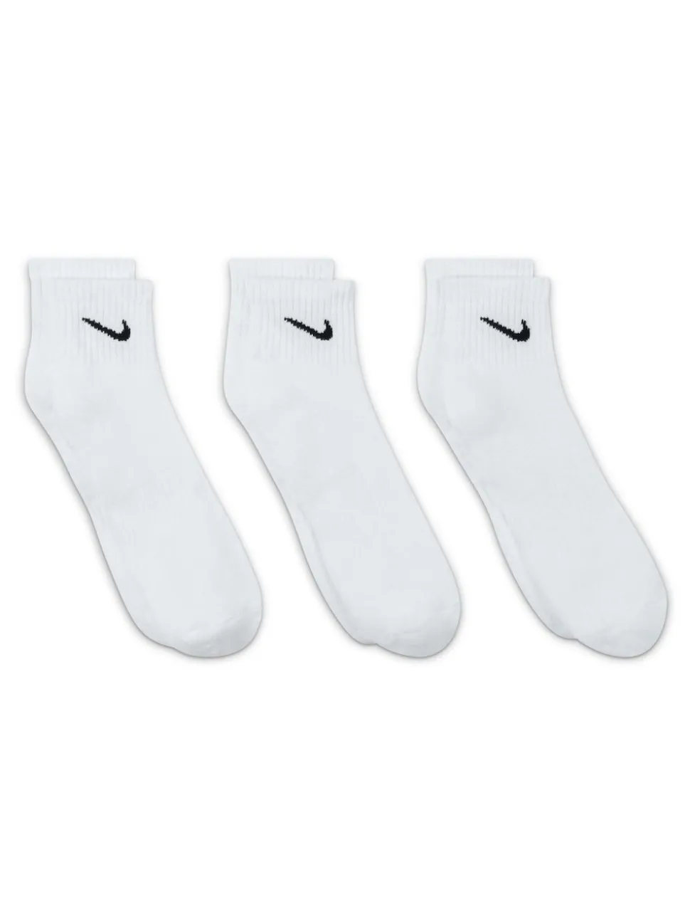 Wit - Enkel - Nike Everyday set van 3 paar verzachte sokken met boord