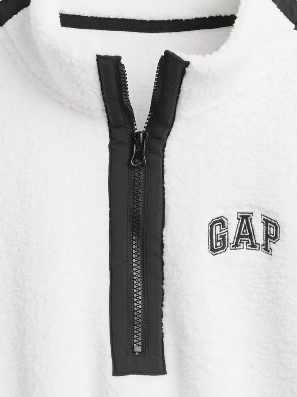 Wit - Gap Oversized Cropped Sherpa Half-Zip Fleece