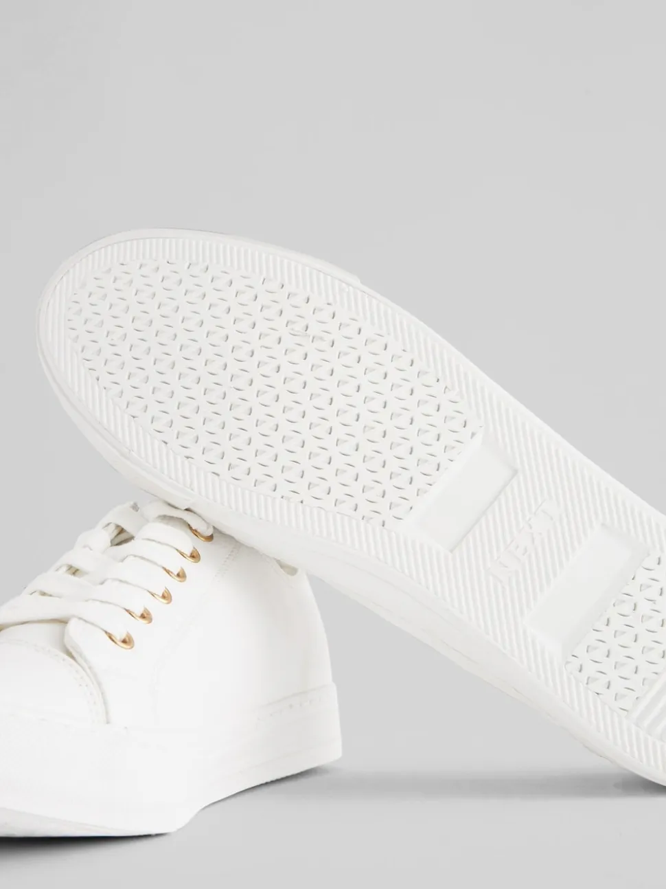 Wit - Gelakte honkbalsneakers